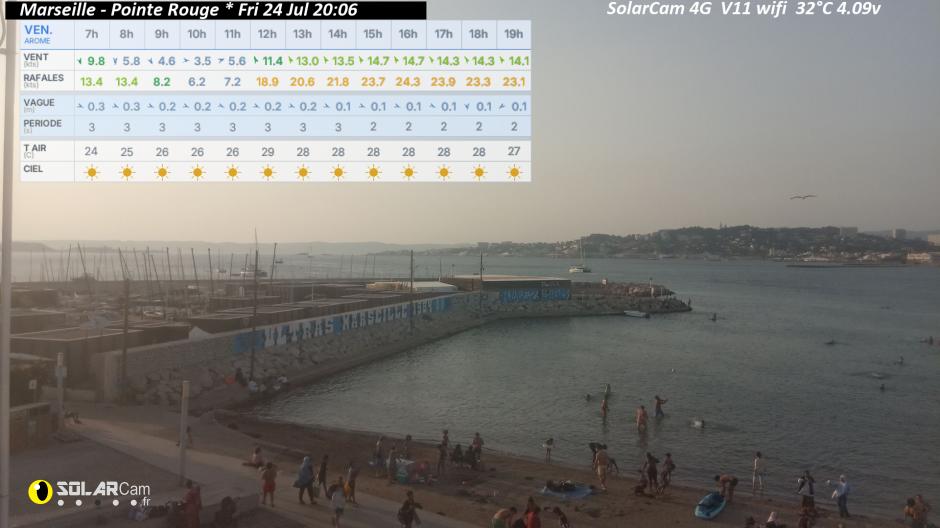 Webcam Marseille - Pointe Rouge fr - solarcam.fr