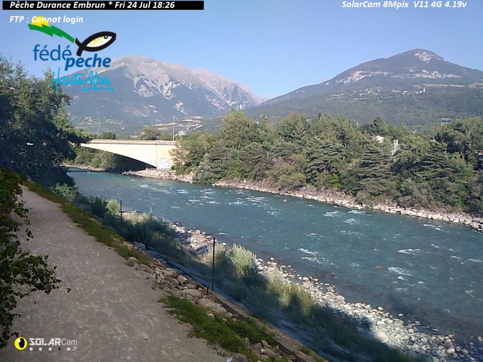 Webcam Pêche Durance Embrun fr - solarcam.fr