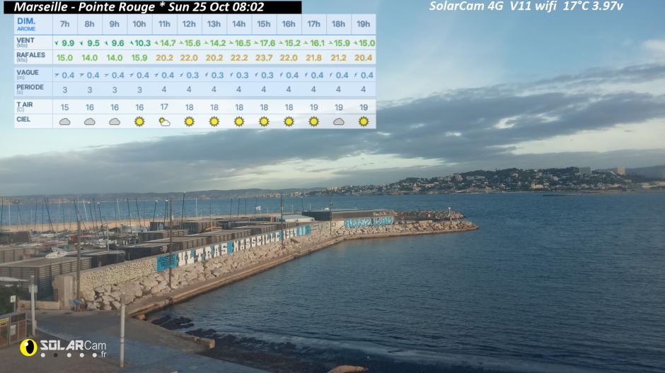 Webcam Marseille - Pointe Rouge fr - solarcam.fr