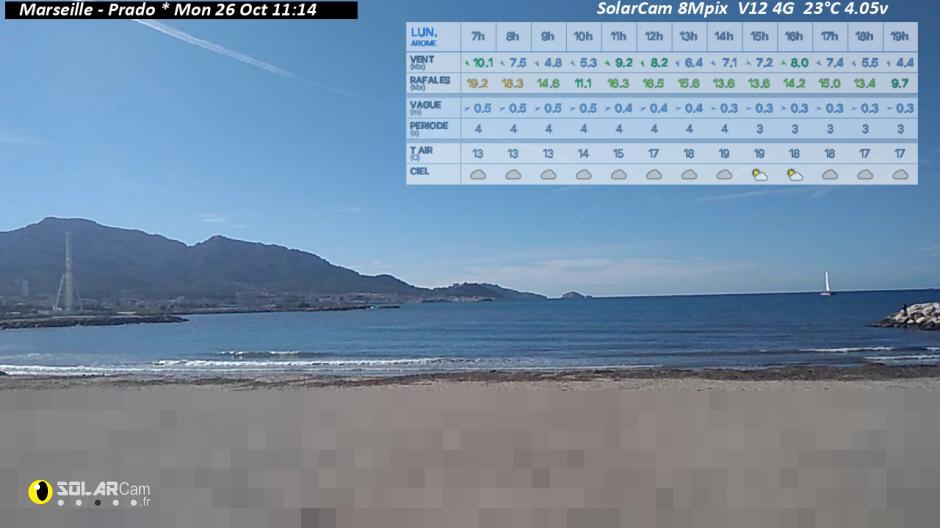 Webcam Marseille - Prado fr - solarcam.fr