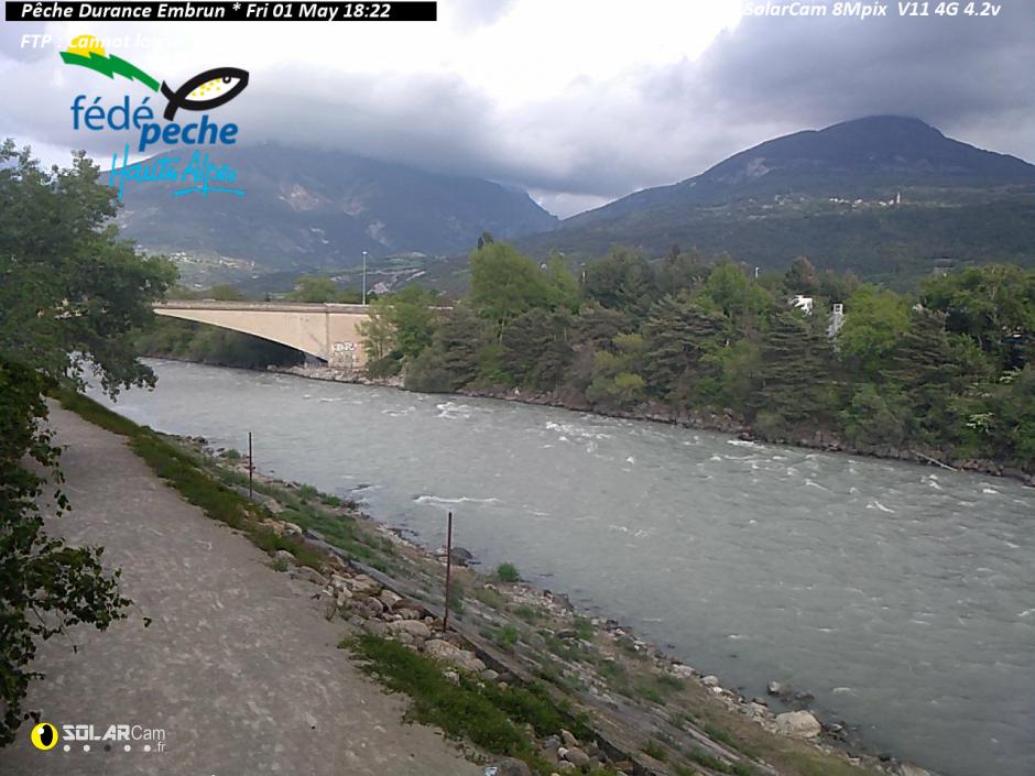 Webcam Pêche Durance Embrun fr - solarcam.fr