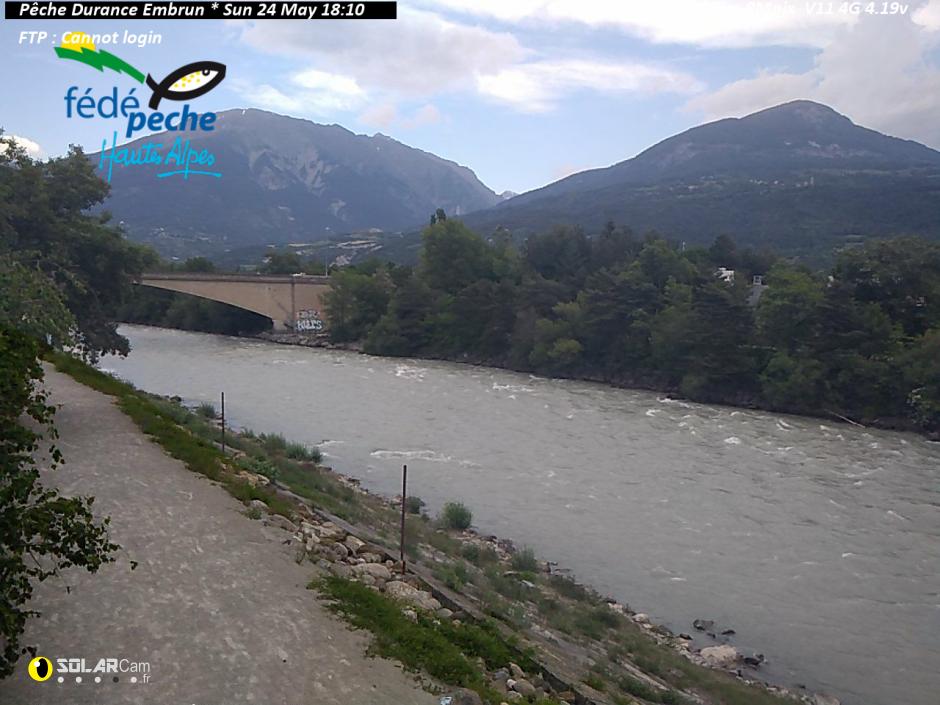 Webcam Pêche Durance Embrun fr - solarcam.fr
