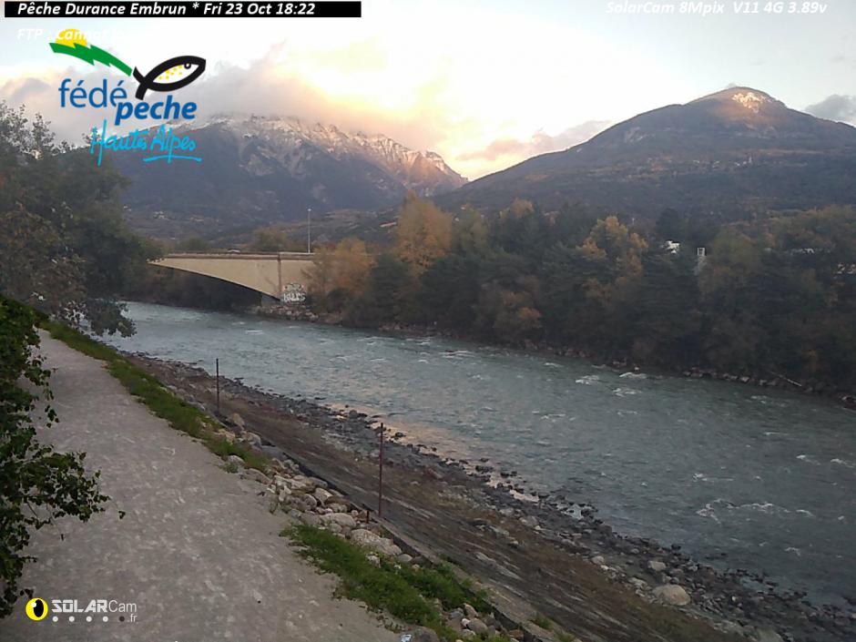 Webcam Pêche Durance Embrun fr - solarcam.fr